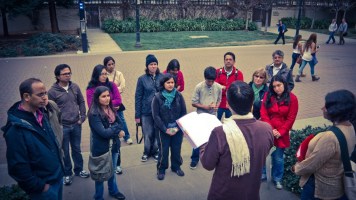 Sharing histories of the Ghadar Party at UC Berkeley (56-43) - credit Ravi Shankar